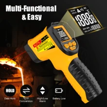 NJTY JD-10 Handheld Digital Infrared Thermometer, Non-Contact Laser Temperature Gun, -50°C To 800°C Industrial Temperature Tester, High Temperature Meter, ABS Material, Digital Display, Battery Powered, 0.1°C Accuracy, Batteries Not Included - Multicolor - View 7