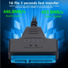 2 Pcs SATA2.5 To USB 3.0 Hard Drive Converter, Male To Female Interface, Solid-State Drive Data Transfer, Supports Laptop HDD/SSD, Compatible With UASP, Lightweight And Portable Style - 藍色 - 查看 7