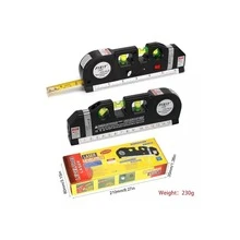3-Bubble Laser Level, Measuring Tape, Horizontal And Vertical Cross Ruler, Multipurpose Laser Level, Standard Horizontal And Vertical Cross Laser Lines, 8-Foot Laser Line Measuring Tape, Standard And Metric Ruler, Adjusted Laser Level, Line Lasers - Black - View 6