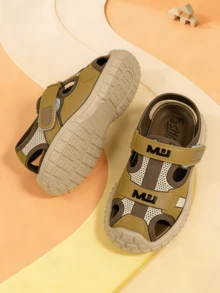 Cute Rhinestone Bow Open Toe Girls Sandals, Breathable Beach Holiday Shoes - Khaki - View 6