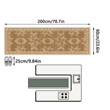 1pc Rug/Carpet/Area Rug/Bath Mat/Bath Rug/Door Mat/Runners/Runner Rug, Nordic Modern Creative - Abstract Geometric Diamond Pattern Hallway Long Runner Rug, Suitable For Bathroom, Kitchen, Entryway, Corridor, Bedside, Living Room, Bedroom, Etc. + Soft Washable Rug, Home Decor - Multicolor - View 14