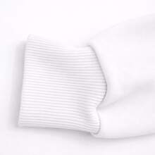 Men's Crew Neck Fleece Sweatshirt, Thick Winter Coat, Cotton - 白色 - 查看 8