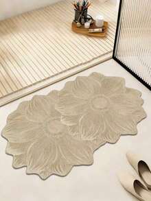 1pc Plain Floral Bath Mat, Bathroom Rug, Door Mat, Small Rug, Carpet, Floor Mat, Home Decor, Area Rug, Outdoor Mat, Home Decor, Area Carpet, Bedroom Carpet, Washable Rug - Multicolor - View 16