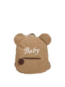 1 pieza Mochila casual con cierre de cremallera de estilo occidental y simple con diseño de oso de dibujos animados lindo para niños y niñas, diseño exclusivo con correa para el hombro ajustable, estilo suave y largo, adecuada para uso diario en otoño e invierno - Multicolor - Ver 11