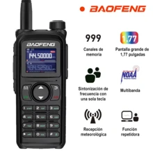 Radio Walkie Talkie Baofeng Uv28 Con Gps 10w 10km 999canale Bandas de frecuencia FM,AM,VHF1, VHF2, UHF Color Negro - Negro - Ver 2