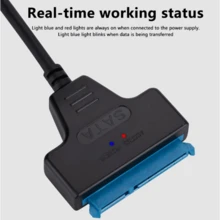 2 Pcs SATA2.5 To USB 3.0 Hard Drive Converter, Male To Female Interface, Solid-State Drive Data Transfer, Supports Laptop HDD/SSD, Compatible With UASP, Lightweight And Portable Style - 藍色 - 查看 9