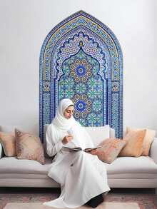 SURELIFE 1 tấm giấy dán tường nghệ thuật khảm mosaic Hồi giáo cổ điển, thích hợp cho tủ, cửa tủ quần áo, phòng ngủ, phòng khách và các không gian trang trí nhà khác, giấy dán tường tự dính chống thấm nước, decal dán tường, trang trí phòng, trang trí tường, trang trí nhà bếp và phòng khách. - Nhiều màu - Xem 16