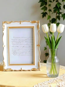 1 khung ảnh treo tường trang trí bằng nhựa chạm khắc kiểu Châu Âu cổ điển. - Nhiều màu - Xem 9