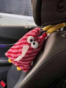 1个可爱怪兽汽车纸巾盒，趣味汽车纸巾架，带少女心的收纳礼物，可壁挂或独立摆放 - A - 查看 10