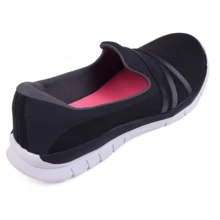 Women's Orthopedic Sneakers, Easy-To-Wear Slip-On, No Laces + Gel Insole - Đen/Trắng - Xem 3