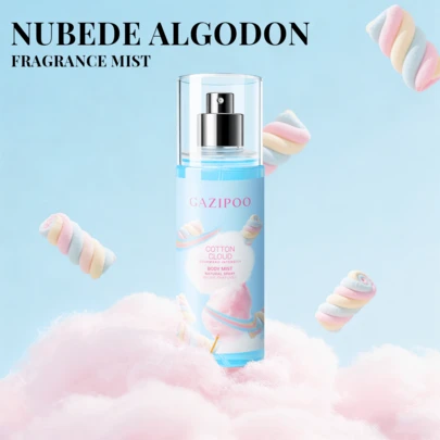 100毫升棉花糖香氛喷雾，不含酒精，持久留香，散发草莓棉花糖、焦糖、木兰和玫瑰的清新花果香调，适合女性日常使用，也适合工作、聚会等场合，是馈赠佳品。