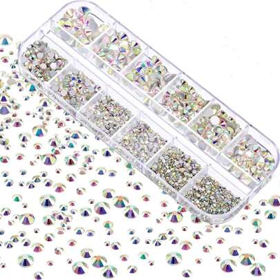 Strass e pedrarias preciosas para decoração de unhas nail artes em pedrinhas Furta cor.