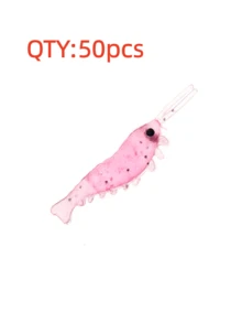 50pcs 3CM Soft Shrimp Fishing Lures, Soft Bait For Largemouth Bass, Freshwater Fishing Tackle Accessories - Multicolor - View 13