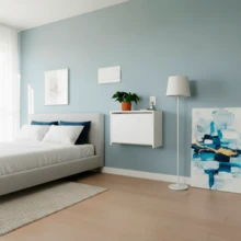 White Shoe Rack With 1 Door – Modern Design, Handleless, For Bedroom - White - View 4