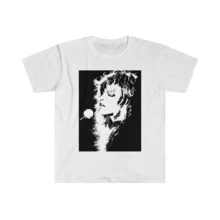 Casual Cotton Short Sleeve Round Neck T-Shirt With Graphic Print - White - View 1