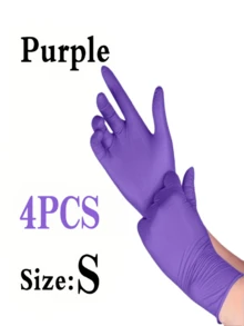 50/100pcs Purple Nitrile Gloves, Disposable Nitrile Gloves, Household Nitrile Gloves, Suitable For Kitchen Dishwashing, Bathroom Cleaning, Waterproof And Anti-Slip, Kitchen Cleaning, Household Cleaning, Holiday Gift - Dark Purple - View 12