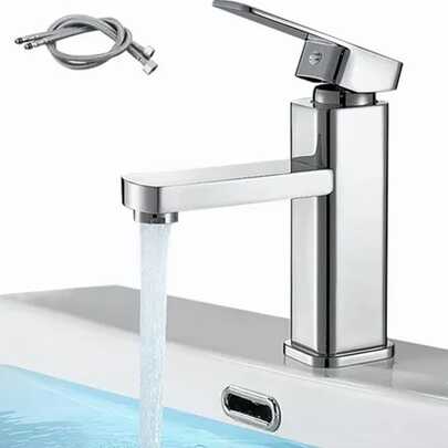 Llave Mezcladora Lavabo,baño Inoxidable Llaves Para Lavabo Grifo Baño Llave Monomando Fregadero Mezcladora Inoxidable, Llaves para Lavabo Baño, Mezcladora para Lavabo de Baño, Moderno Llave para Lavabo de Baño con Manguera