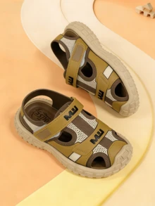 Cute Rhinestone Bow Open Toe Girls Sandals, Breathable Beach Holiday Shoes - Khaki - View 5
