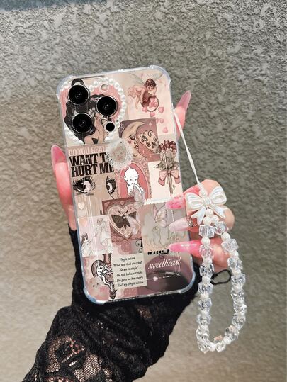 1pc New Arrival Hot Selling Transparent Card Slot Butterfly Pattern Phone Case Compatible With IPhone 17 Pro Max/17 Pro/17/16 Pro Max/17/16/16 Pro/16 Plus/15 Pro Max/15 Pro/15 Plus/15/14 Pro Max/14 Pro/14/13 Pro/13/12 Pro/12/11/XS/XMax/8 Plus/7, Shockproof With Lanyard, Suitable As Birthday Gift, Girlfriend, Boyfriend, Valentine's Day, Holiday, Religious Or Personal Use