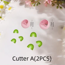 2Pcs St. Patrick's Day Clay Cutters – Pastel Pink Clover & Lip Shapes, Boho Craft Essentials For DIY Earrings, Handmade Jewelry & Spring Gifts - Pink - View 12