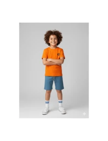 Kangulu Minimalist Summer Outfit For Boys - 橘色 - 查看 1