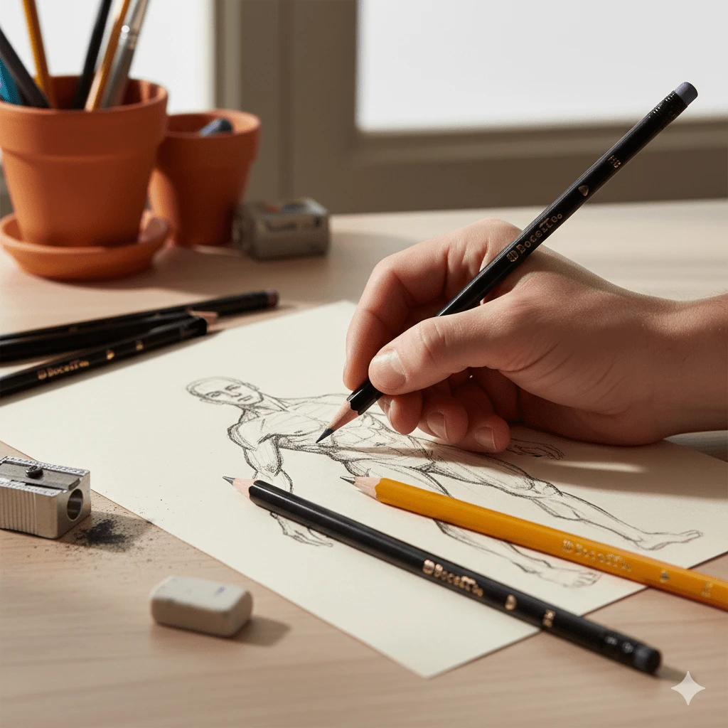 Lápices HB de madera de color macaron baratos al por mayor (paquete de 12) con borrador, lápices de dibujo y bocetos. - Multicolor - Ver 1