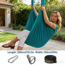 360度旋转吊床，尺寸59*110英寸，弹性材质，含配件，适合瑜伽、露营和野餐，多种颜色可选，露营装备 - 多色 - 查看 4