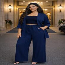 Conjunto Virtuosa – Moda Elegante perfeito para você que gosta de estar sempre na moda, com elegância e sofisticação - Azul Marinho - Visão 1