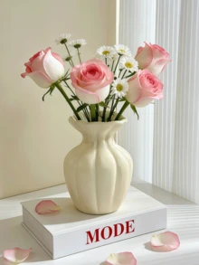 Eine elegante Vintage Vase. Sie kann als Blumencontainer im Wohnzimmer verwendet werden, auf einem Gestell für getrocknete Blumen als moderne Dekoration platziert oder als Mittelpunkt auf dem Esstisch. Sie kann frische oder künstliche Blumen aufnehmen und ist eine ideale Dekoration für Couchtische, Schreibtische und Wohnzimmer. Geeignet für Raumdekoration, Heimdekoration und Herbstdekoration. Vase - Verschiedenfarbig - Übersicht 13