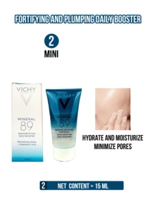 Vichy 薇姿矿物89号赋活紧致精华液（50毫升试用装/15毫升旅行装）——富含火山温泉水和高纯度玻尿酸，修护敏感肌肤，淡化细纹，提升肌肤弹性，清爽凝胶质地，强化肌肤屏障，适合所有肤质，日常护理及旅行携带皆宜，也是馈赠佳品。 - 89火山能量瓶微精華露 - 查看 12