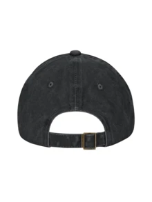 Washed Denim Baseball Cap For Men And Women Fashionable Casual Hat With Classic Logo Design   New YorkYankees White Embroidered Logo On Black Distressed Denim Fabric   Perfect For Everyday Wear Outdoor Activities Sports Events And Leisure Time Adjustable Fit For Comfort And Style Unisex Design Suitable For All Ages And Occasions - 黑色 - 查看 4