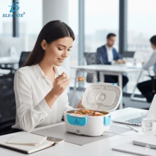 Lonchera Portátil Eléctrica Calefacción de Alimentos Comida Caliente Trabajo Oficina Escuela Viaje Uso Diario - azul real - Ver 5