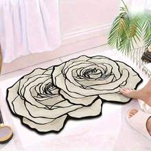 1pc Soft Foam 3 Rose Bathroom Mat, Bathroom Rug, Door Mat, Small Rug, Carpet, Floor Mat, Home Decor, Area Small Rug, Outdoor Mat, Home Decor, Area Rug, Bedroom Rug, Washable Carpet - Multicolor - View 19