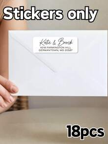 18/36/72/108pcs, Personalized Return Address Labels - Eucalyptus Alphabet Custom Address Labels, Personalized Envelope Return Stickers, White Labels, Party Decorations For Gatherings And Celebrations, Custom Return Address Labels, Custom Information, Self-Adhesive Address Labels, Address Labels, Valentine's Day Address Labels, Couple Gift Labels, Gift Labels, Easter Address - Multicolor - View 14