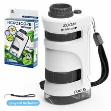 60倍-120倍儿童手持显微镜套装 - 家庭及教室科学探索STEM学习玩具 | 2026返校季 - 彩色 - 查看 10