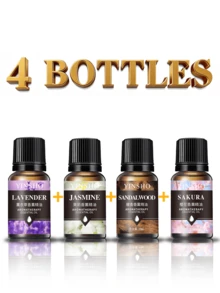 1瓶/4瓶/8瓶装10毫升香薰精油，适用于加湿器、香薰机，花香型包括茉莉、薰衣草、玫瑰、橙花等，可用作室内和浴室除臭剂，生日和毕业礼物。 - 1瓶 - 查看 34