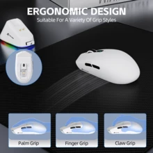 Chuột chơi game không dây ATTACK SHARK G3PRO kèm đế sạc RGB, kết nối có dây 2.4G/USB-C/Bluetooth, cảm biến quang PAW3311, tốc độ phản hồi 1K, DPI có thể điều chỉnh 25K, pin 500mAh, trọng lượng siêu nhẹ 59g. - Nhiều màu - Xem 11