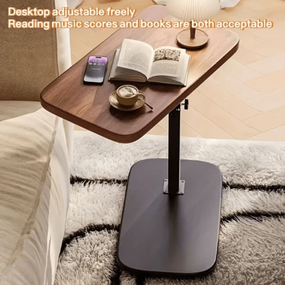 Adjustable Large Tabletop, Thick Steel Frame Square Corner End Table, Suitable For Sofa, Bedroom, Living Room - Great For Reading, Working, Snacking, Home & Kitchen... Sofa Table & Entryway Table