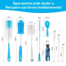 9-Piece Bottle Brush Set, Laboratory Cleaning Kit For Narrow Tubes, Beer Decanter Stoppers. - A - View 9
