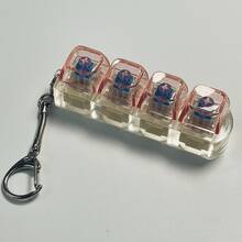 1pc Keyboard Style Stress Relief Finger Toy Keychain, Keyboard Finger Toy Keychain, Adult Stress Relief Gift - Multicolor - View 6
