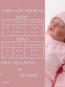 4-Piece Baby Girl Newborn Outfit Set, 100% Hypoallergenic Cotton Suedine With Lace, Pink, Bodysuit, Footed Pants, Hat, Gloves. - Hồng - Xem 7
