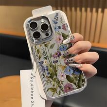 Racimos de flores secas vintage Dise?o de impresión,Protector Transparente de Alta Calidad para Celular - Funda Anti-Caídas de TPU para Multi-Modelos (OPPO, Redmi, , ) - Ideal para San Valentín y Halloween - transparente - Ver 3