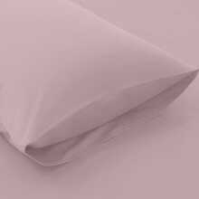 Kynley 純色三件式床單，適用於 90/105/135/150/180 公分床：床單、床單和枕頭套各一個。柔軟涼爽，易於清洗。 ✅ 48/72 小時內送達西班牙 - 藕粉色 - 查看 3