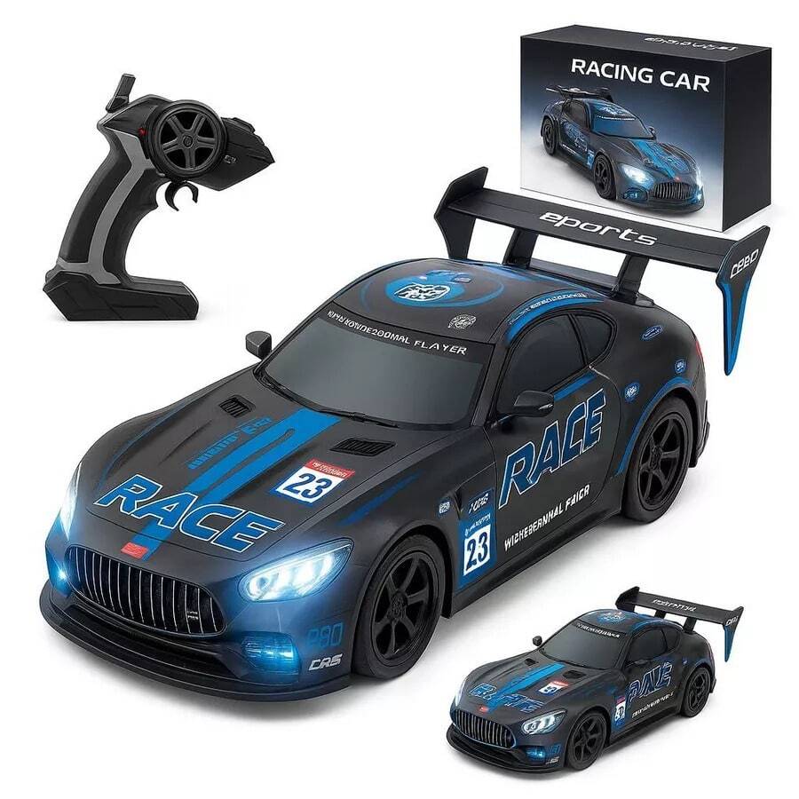 Rechargeable Remote Control Car - Fast Racing - Blau - Übersicht 1