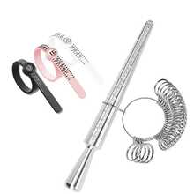 KLONKEE 5pcs/2pcs Professional Ring Sizer Tool, Micrometer Ring Gauge + Finger Sizing Tape, US-UK 4-In-1 Alloy Measuring Rod With Axis And Ring Gauge, Suitable For DIY Fashion Jewelry - Multicolor - View 13