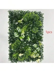 1片人造植物草坪墙板，绿色植物围栏，仿真苔藓，适用于室内外花园庭院商店背景装饰 - 悬挂式草坪背景，适用于家庭花园派对婚礼装饰 - 彩色 - 查看 8