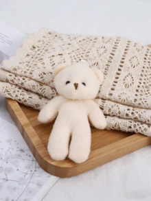 5pcs Plush Big Head Teddy Bear Cute Bear Plush Doll, Bear Pendant Doll Gift, Suitable For Boyfriend, Valentine's Day Gift, Birthday Party Bear Doll, Cute Jointed Bear Bag Cute Clothing Accessory Bear Doll Pendant, Suitable For Halloween, Christmas, Thanksgiving Holiday Gifts - Multicolor - View 5