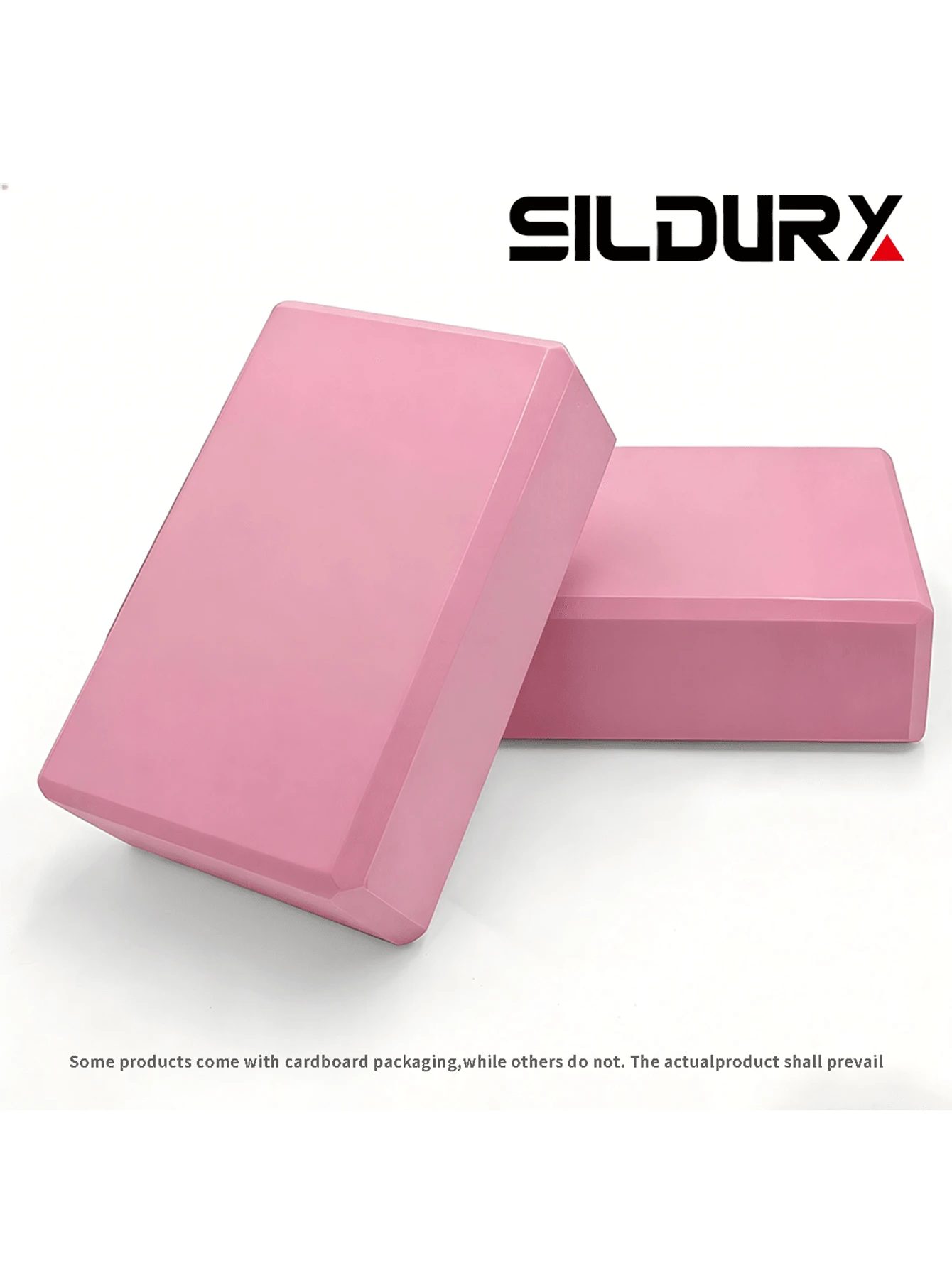 1 pieza/2 piezas Bloques de yoga de EVA, de unicolor, de espuma de alta densidad, ligeros y portátiles, adecuados para yoga, pilates, meditación, ideales para principiantes, rosa, azul