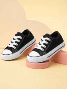 Tênis Infantil Star Cano Baixo Menino Menina Confortavel Tradicional Macio Promoção - Preto Branco - Visão 2