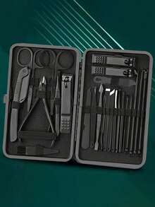 Nail Clippers Sets High Precisio Stainless Steel Nail Cutter Pedicure Kit Nail File Sharp Nail Scissors And Clipper Manicure Kit Fingernails & Toenails With Portable Stylish Case - Multicolor - View 20